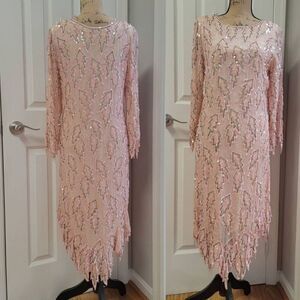 Vng Beaded Pure Silk Sequin Dress S